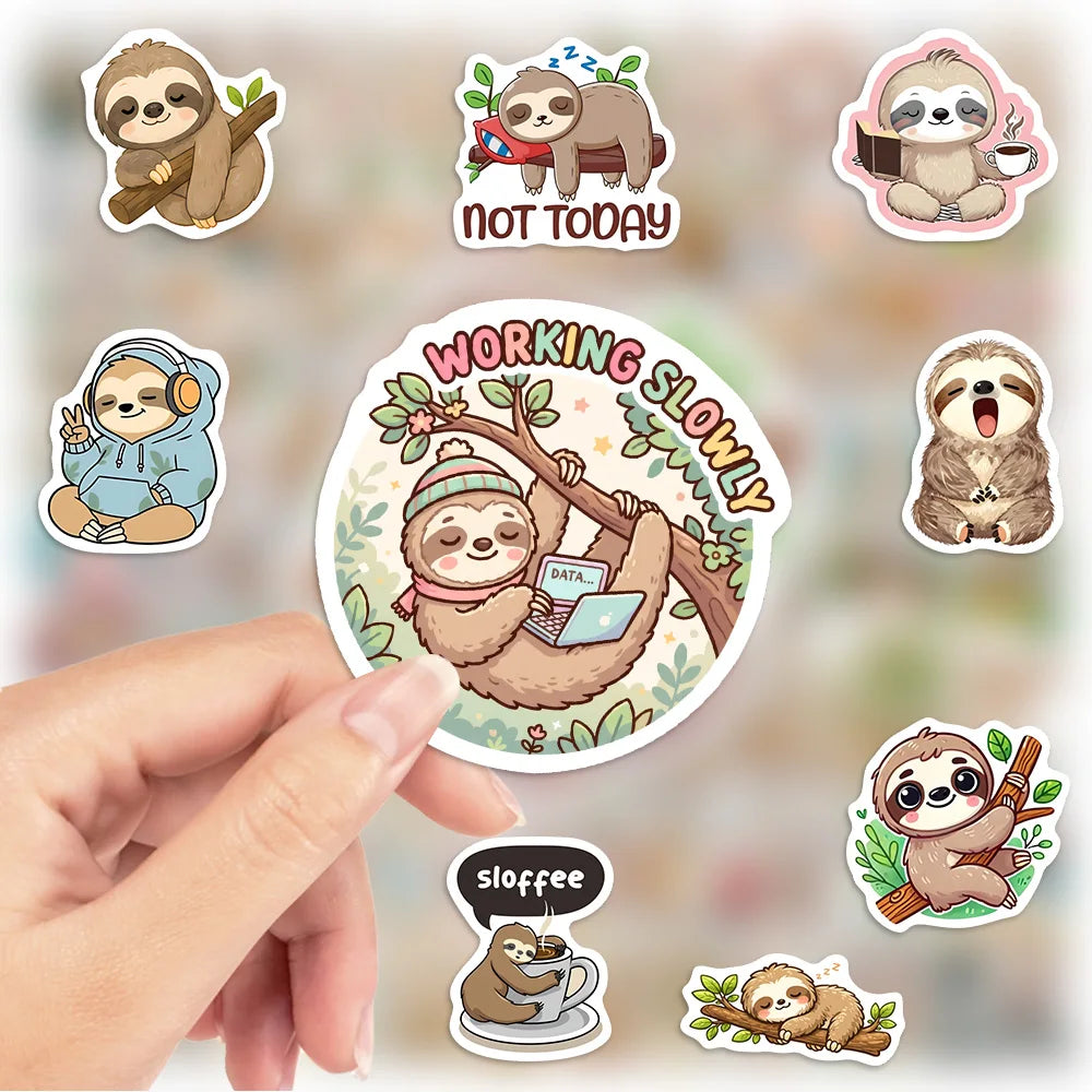 Sloth Vinyl Stickers