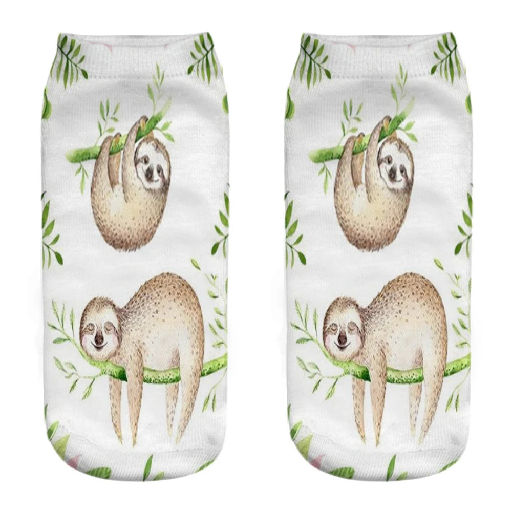 Sloth Short Ankle Socks