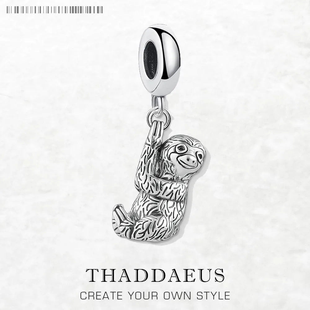 Sterling Silver Sloth Hanging Charm