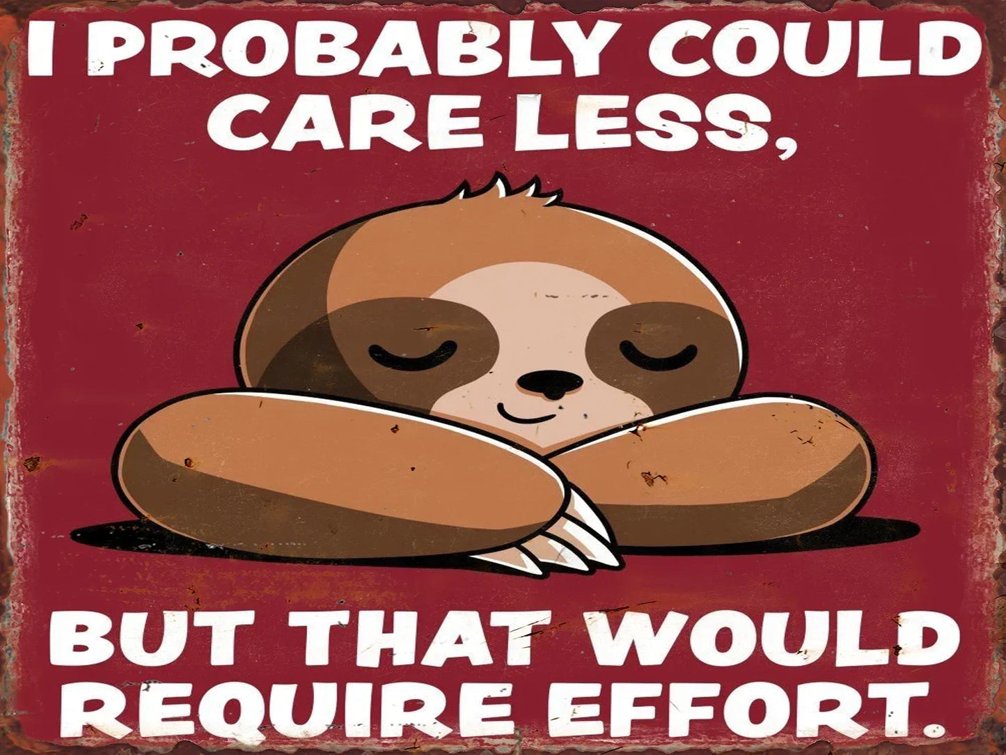 Vintage Sloth Metal Wall Art