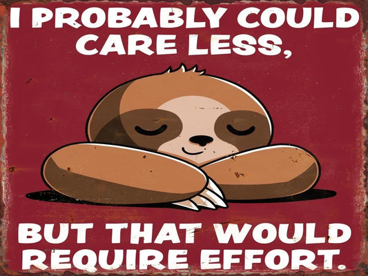 Vintage Sloth Metal Wall Art