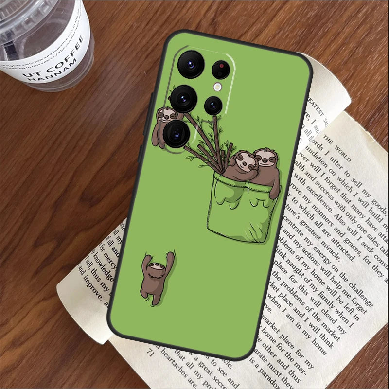 Green Pocket Sloth Samsung Phone Case