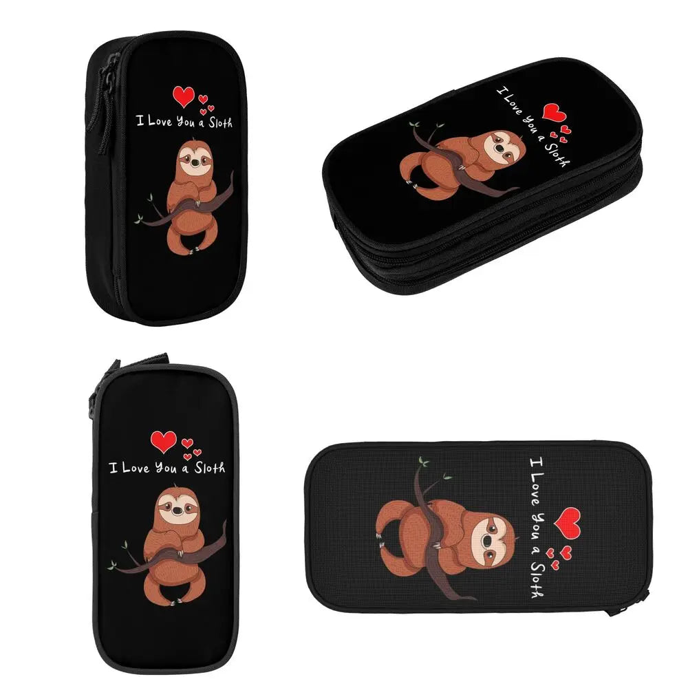 I Love You A Sloth Pencil Case
