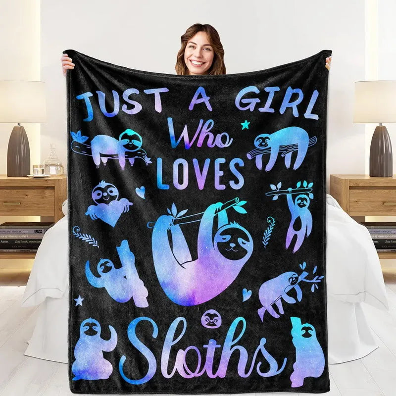 Just A Girl Who Loves Sloths Blanket