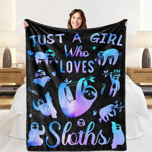 Just A Girl Who Loves Sloths Blanket product photo