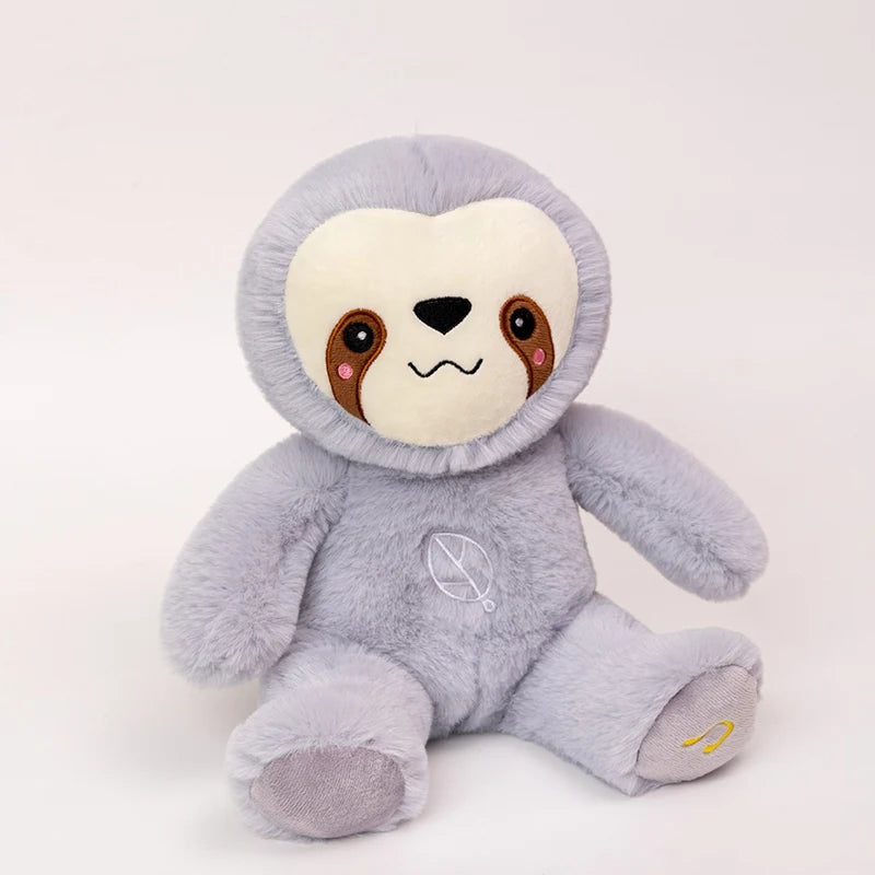 Cute Breathing Sloth Plush Toy Baby Sleep Companion Sound and Light Plushie