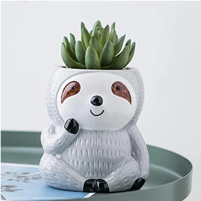White Sloth Flowerpot