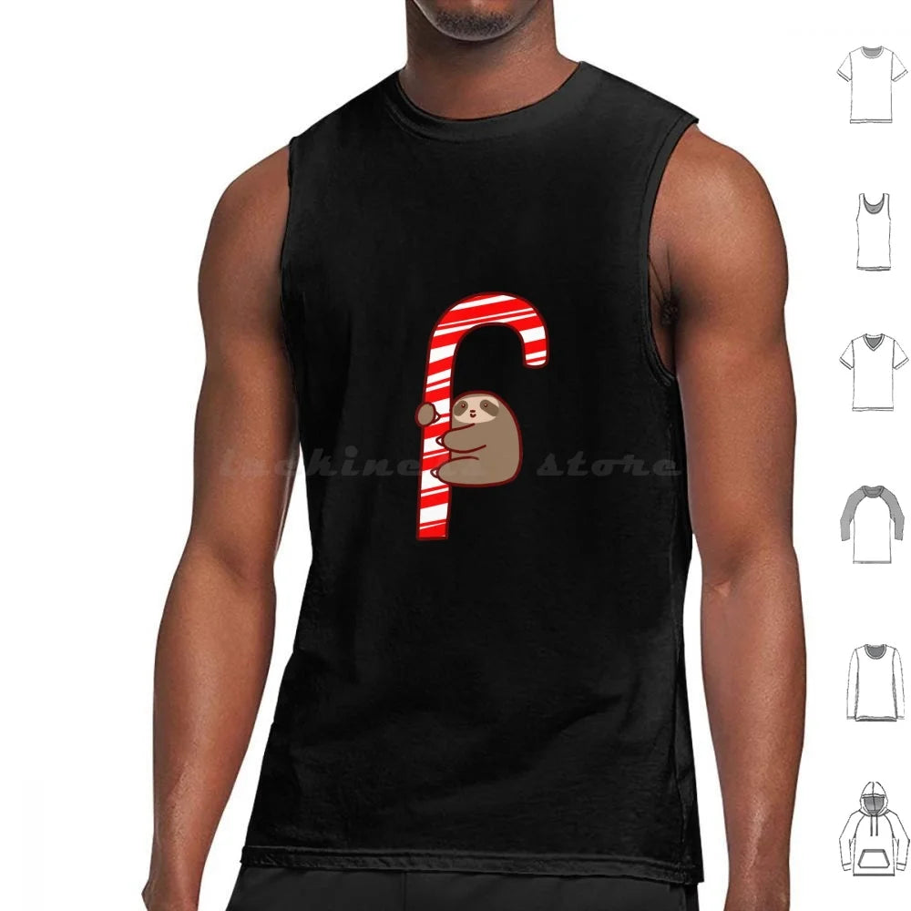 Sloth & Candy Cane Tank Top