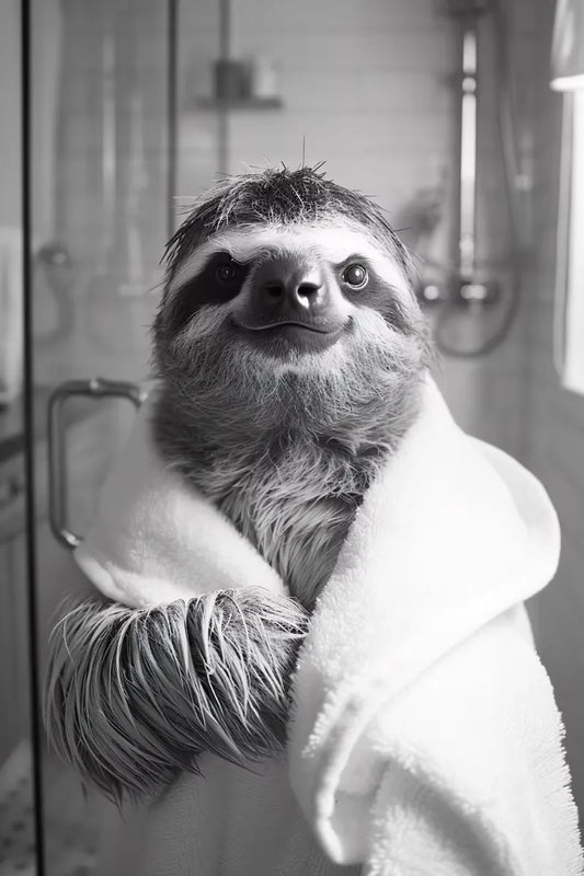 Sloth Bathroom Wall Poster