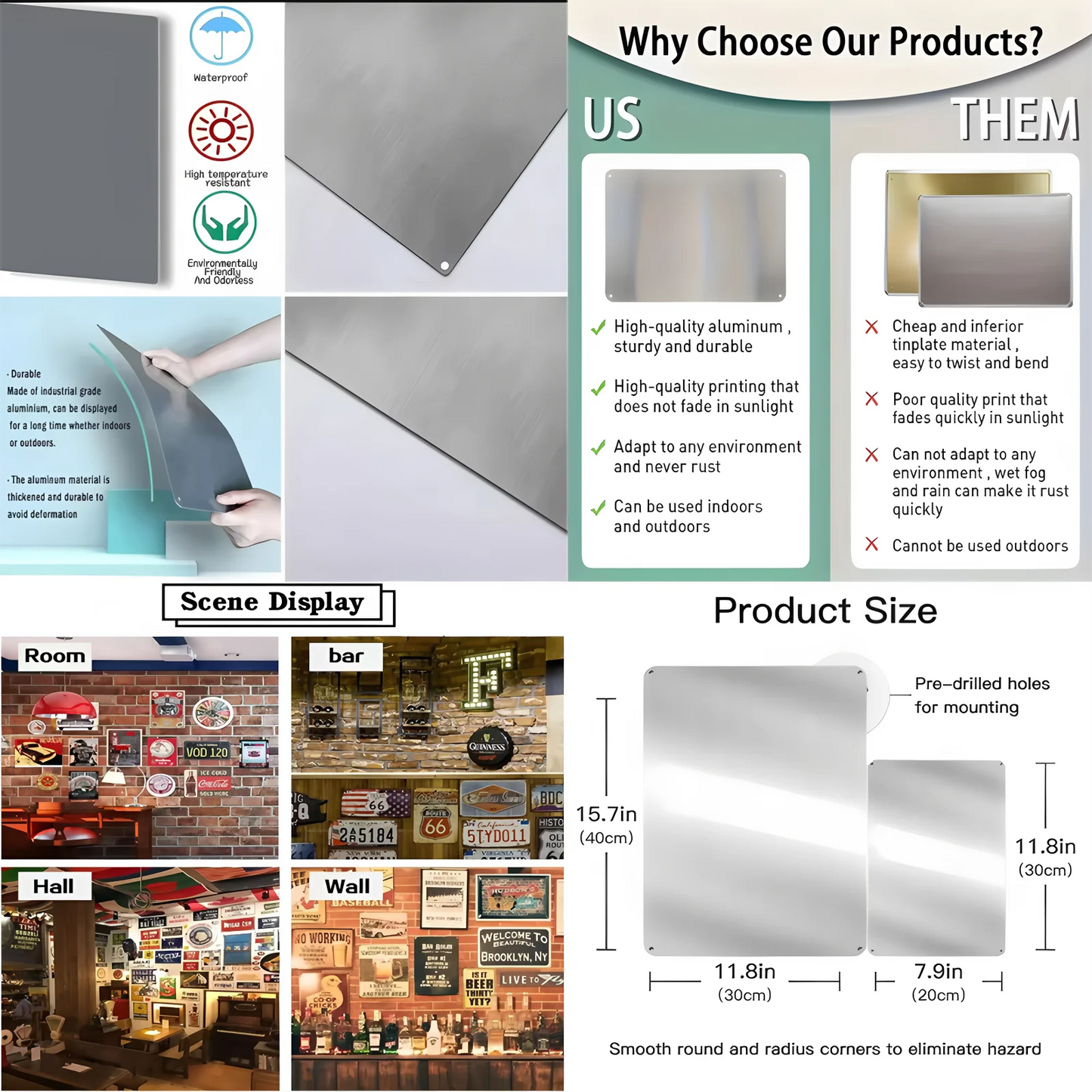 Glowing Butterfly & Sloth Fantasy Metal Wall Art