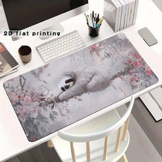 Sloth & Cherry Blossom Mouse Pad