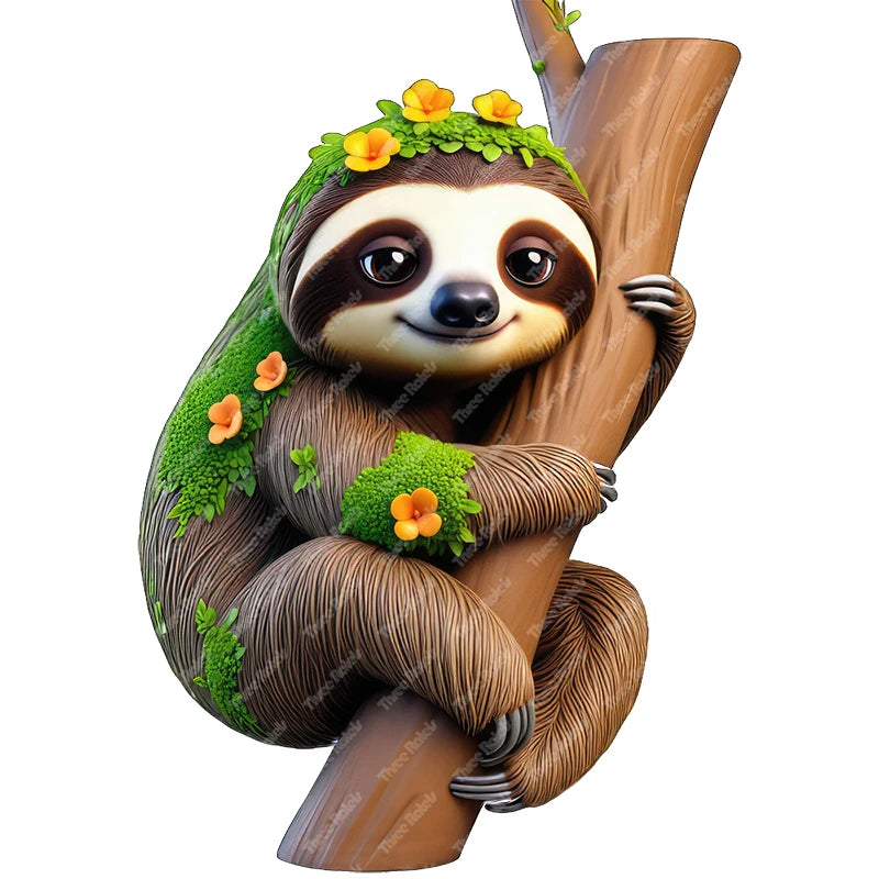 Forest Sloth Wall Stickers
