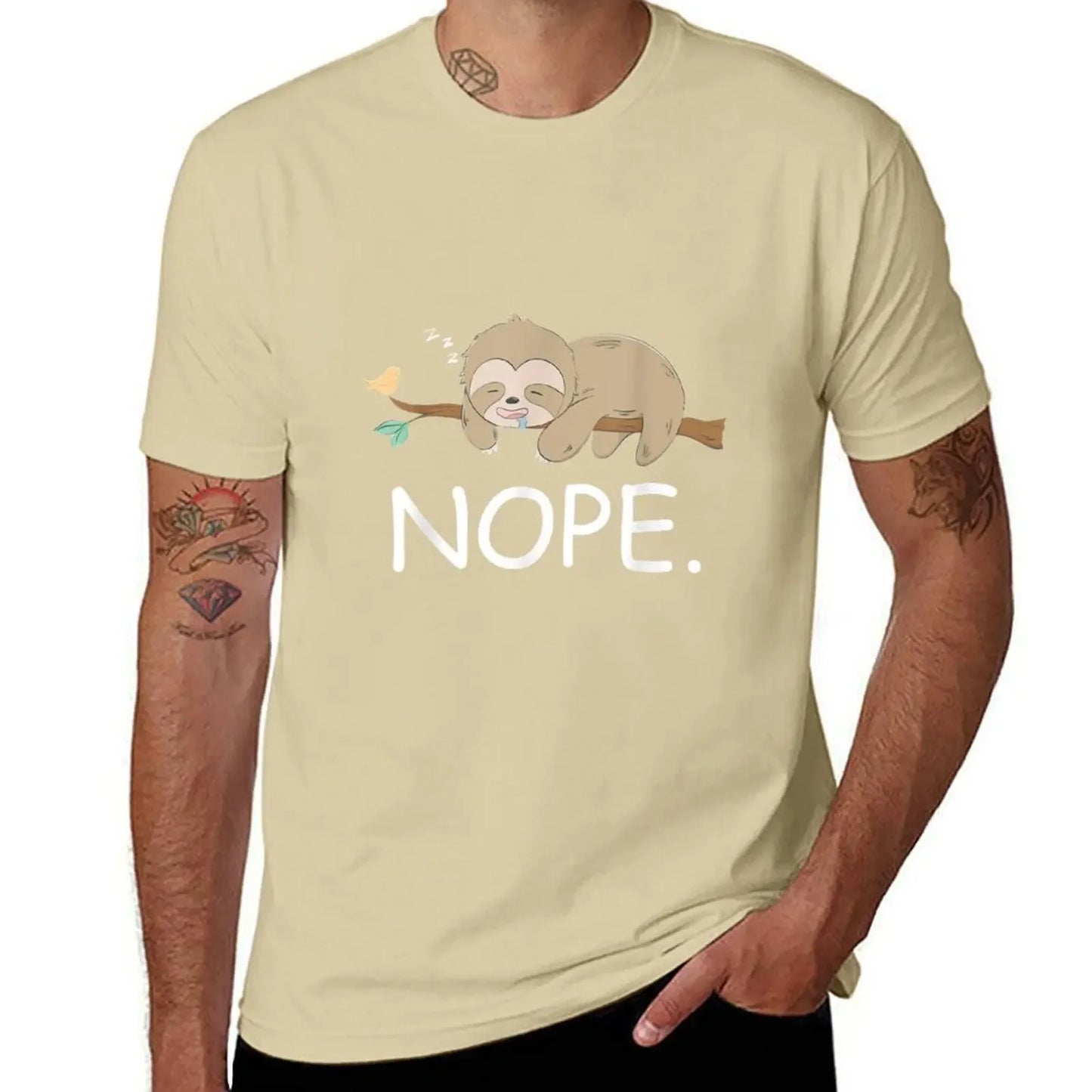 Nope Lazy Sloth T-Shirt