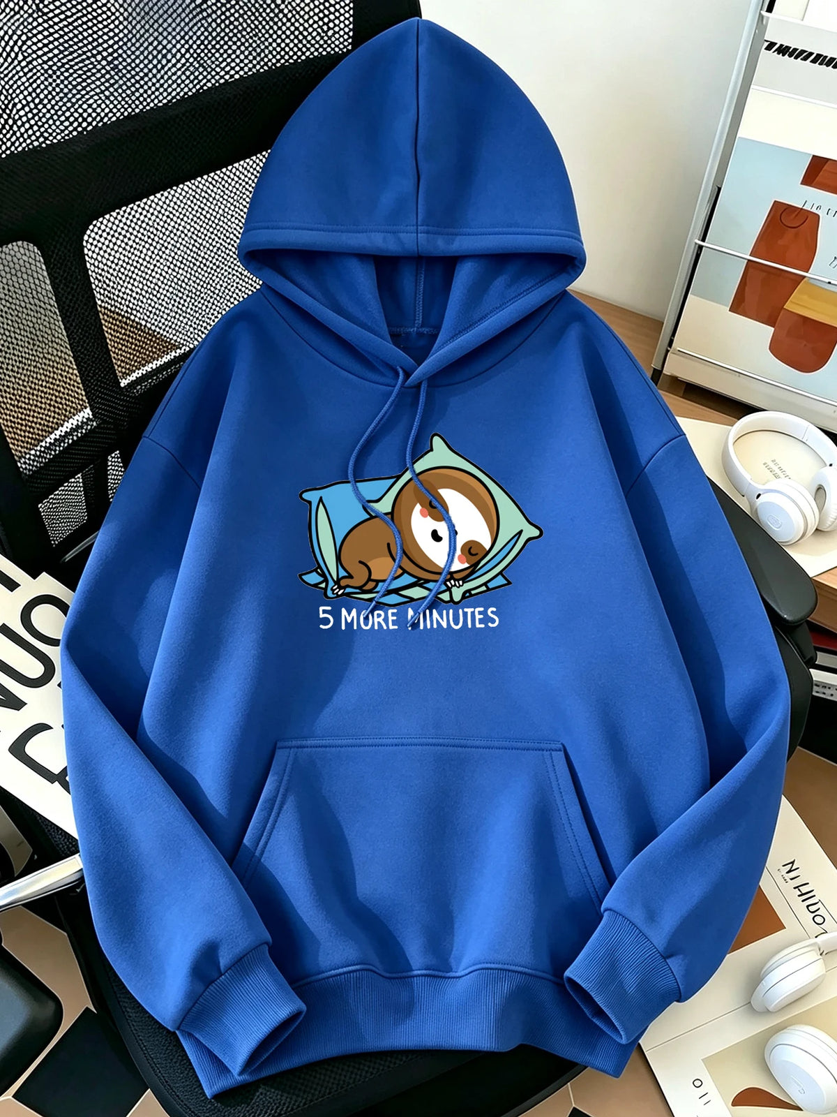 5 More Minutes Sloth Hoodie