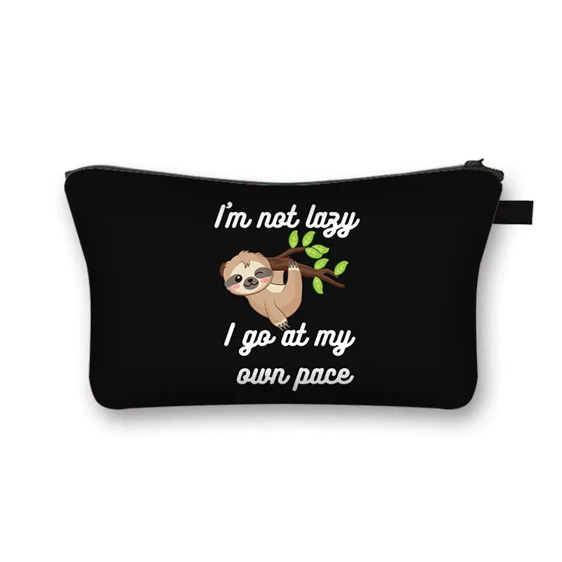 I'm Not Lazy Sloth Cosmetic Bag