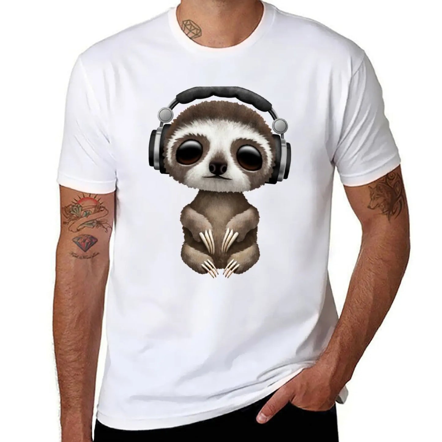 Cute Baby Sloth Deejay T-Shirt