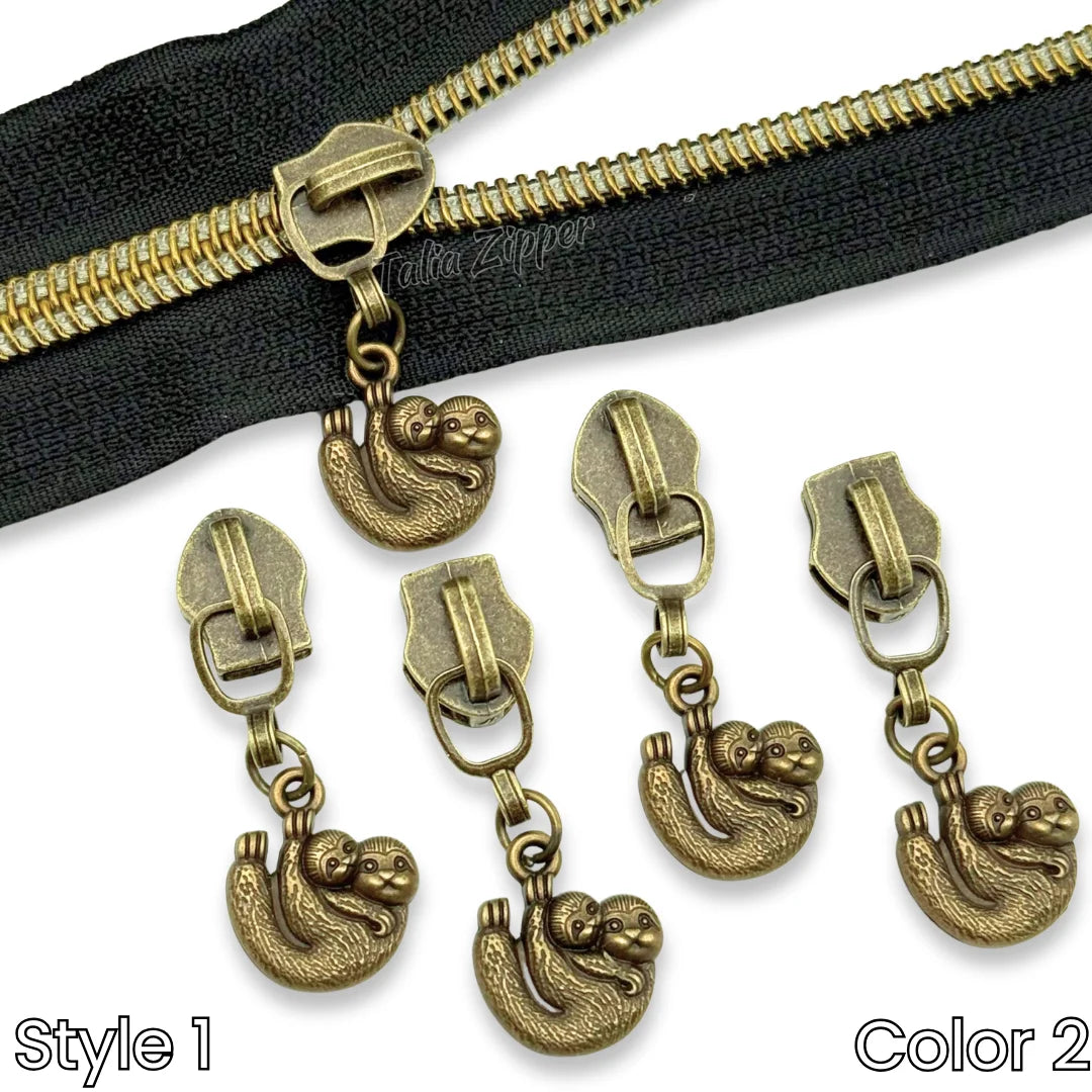 Sloth Zipper Sliders
