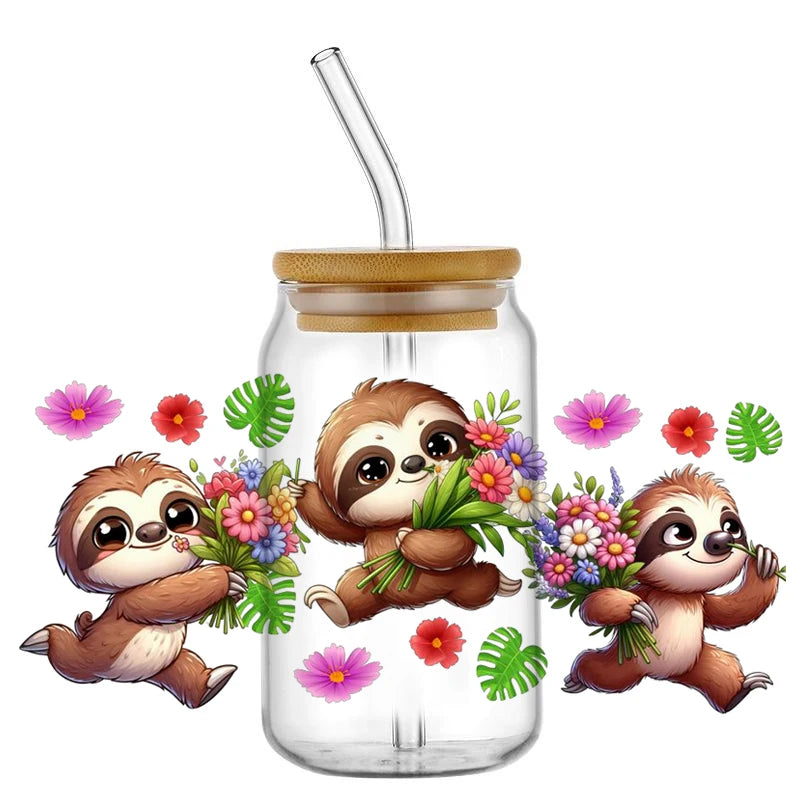 Sloth Decal Easy Peel Rub-On Transfer Sticker