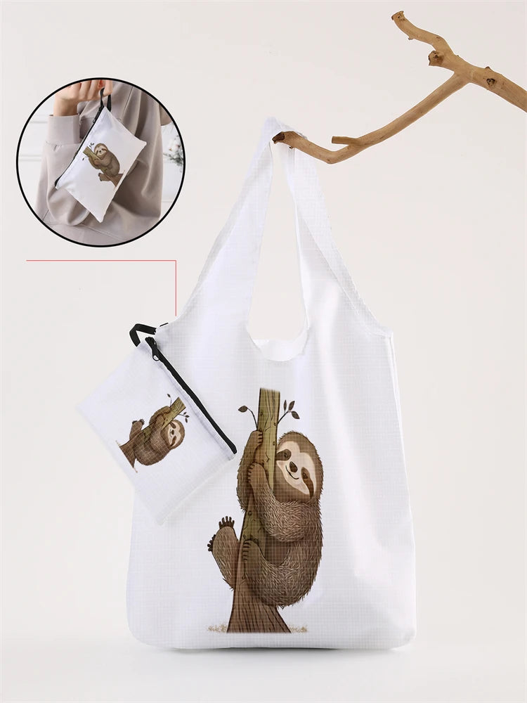 Foldable Sloth Shopping Bag