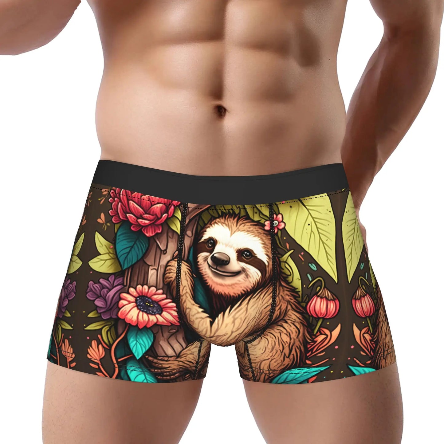 Jungle Sloth Boxer Briefs