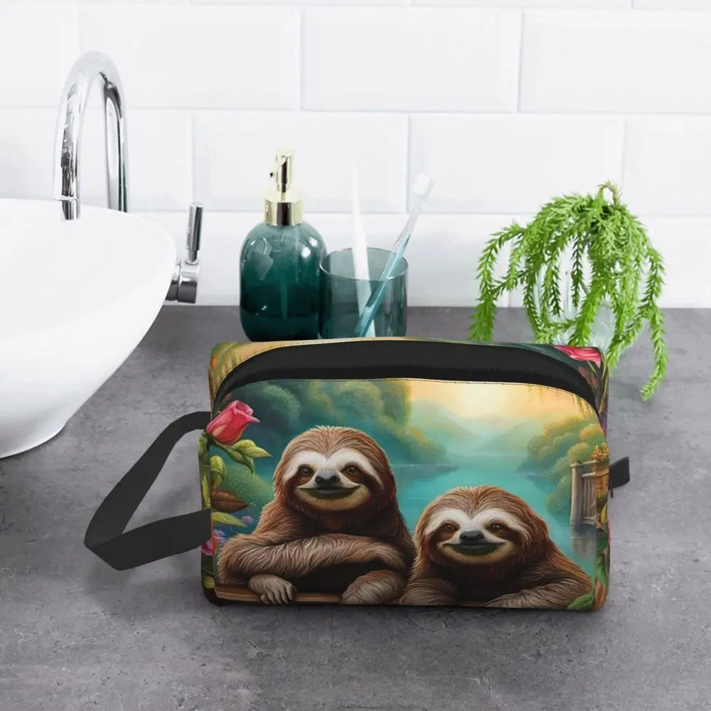 Smiling Sloths Cosmetic Bag
