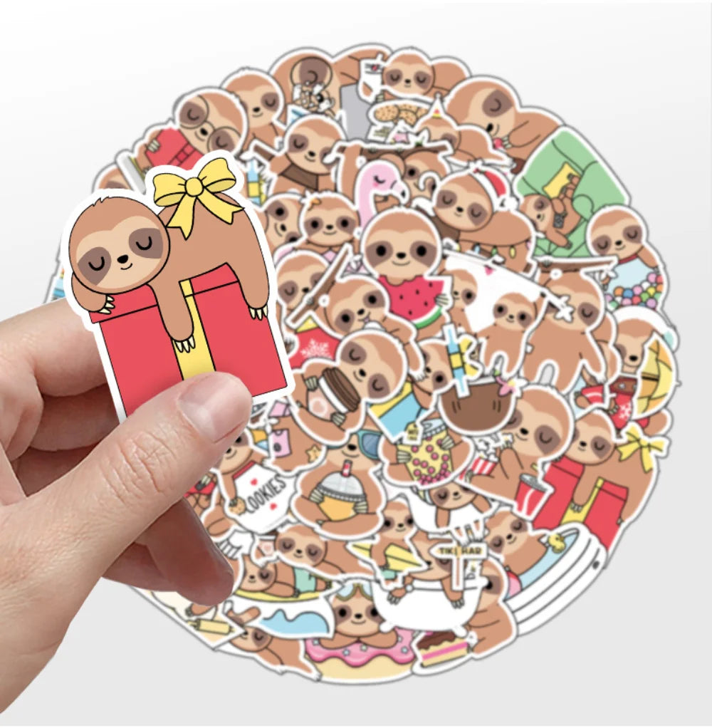 50 Piece Sloth Stickers