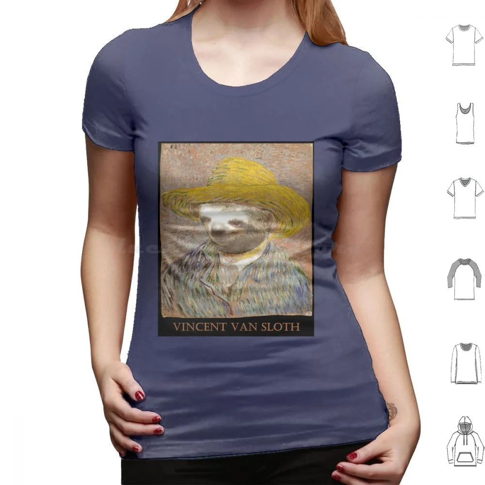 Vincent Van Sloth Art T-Shirt