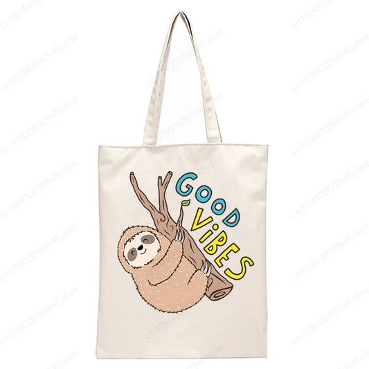 Good Vibes Sloth Tote Bag