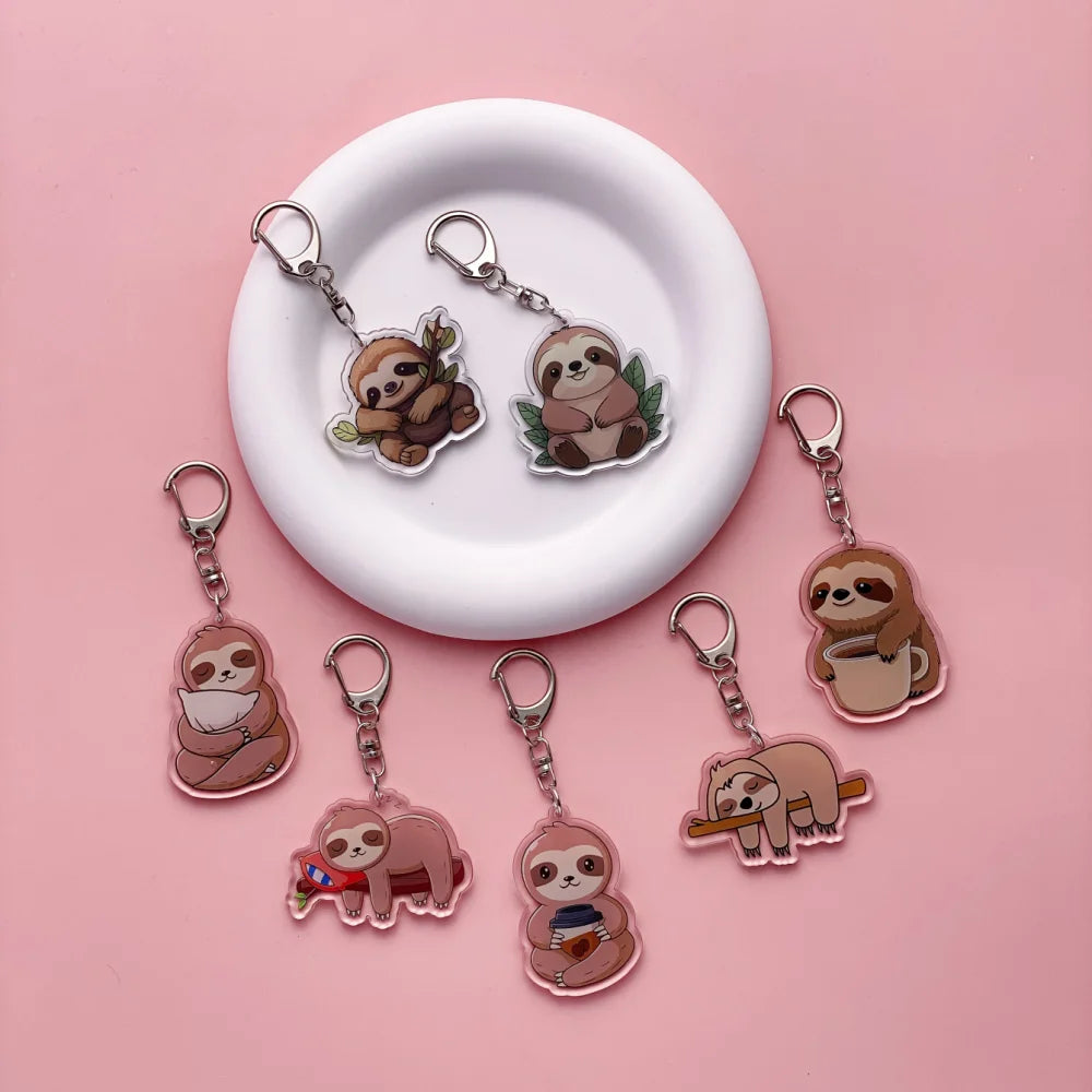 Sloth Acrylic Keychain