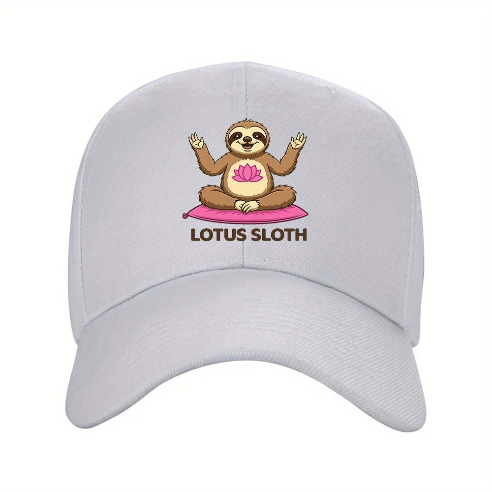 Lotus Sloth Meditation Baseball Cap