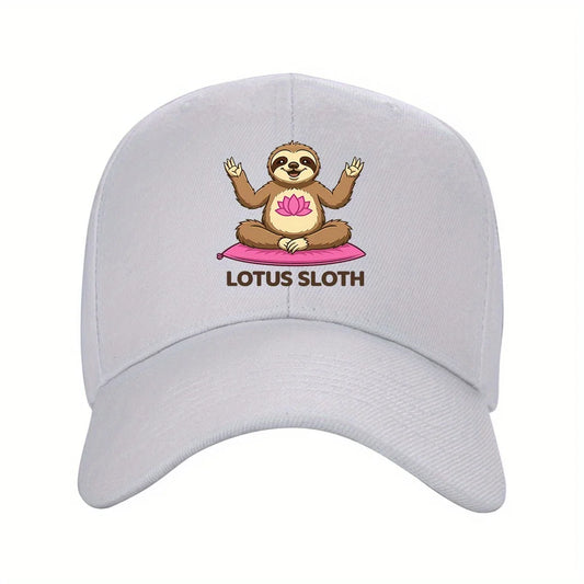 Lotus Sloth Meditation Baseball Cap