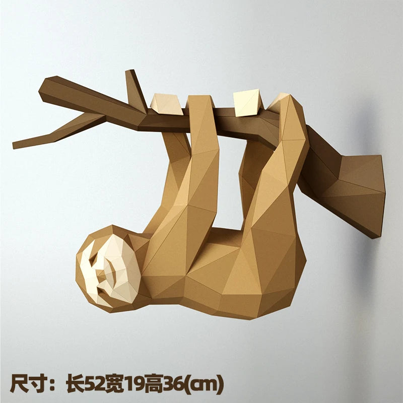 3D Sloth Paper Model DIY Kit