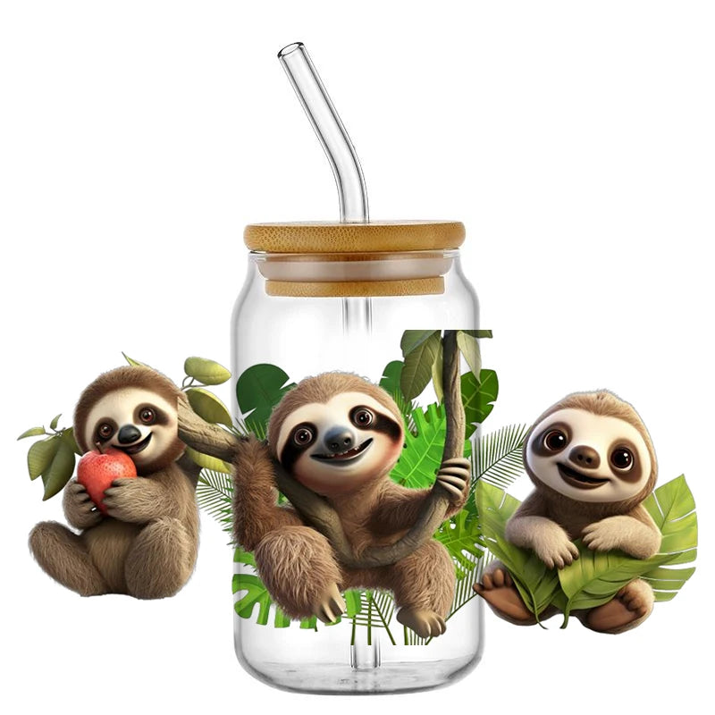 Sloth Decal Easy Peel Rub-On Transfer Sticker