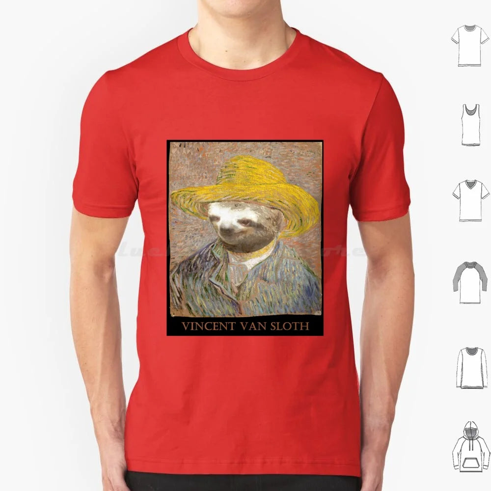Vincent Van Sloth Art T-Shirt