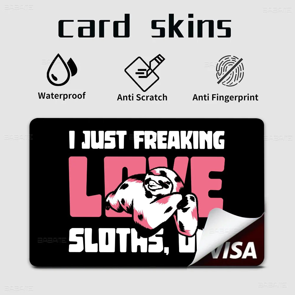 Sloth Sticker To Cover Debit / Credit Cards