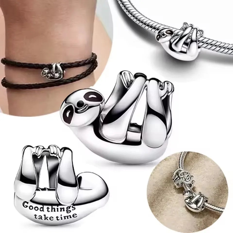 Sterling Silver Hanging Sloth Charm