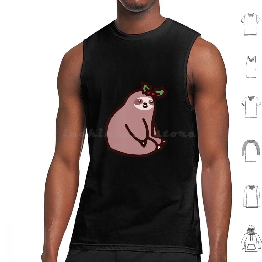 Sloth & Holly Christmas Tank Top