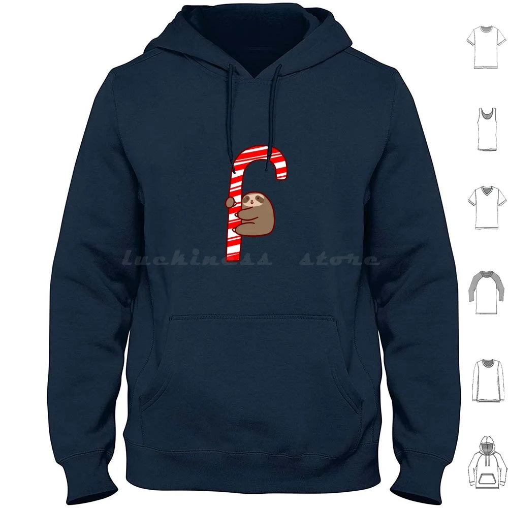 Sloth & Candy Cane Christmas Hoodie