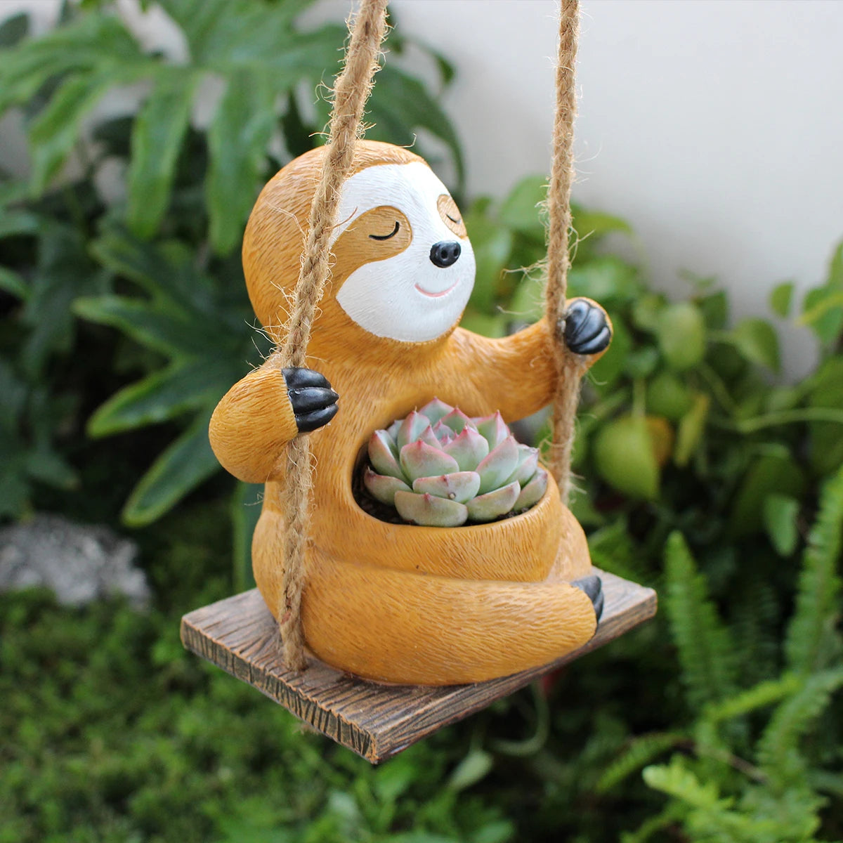 Resin Hanging Sloth Flowerpot