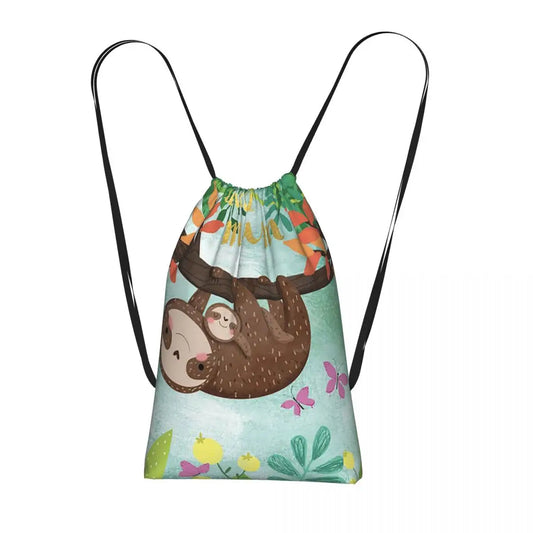 Sloth With Baby Sloth On Branch Backpack