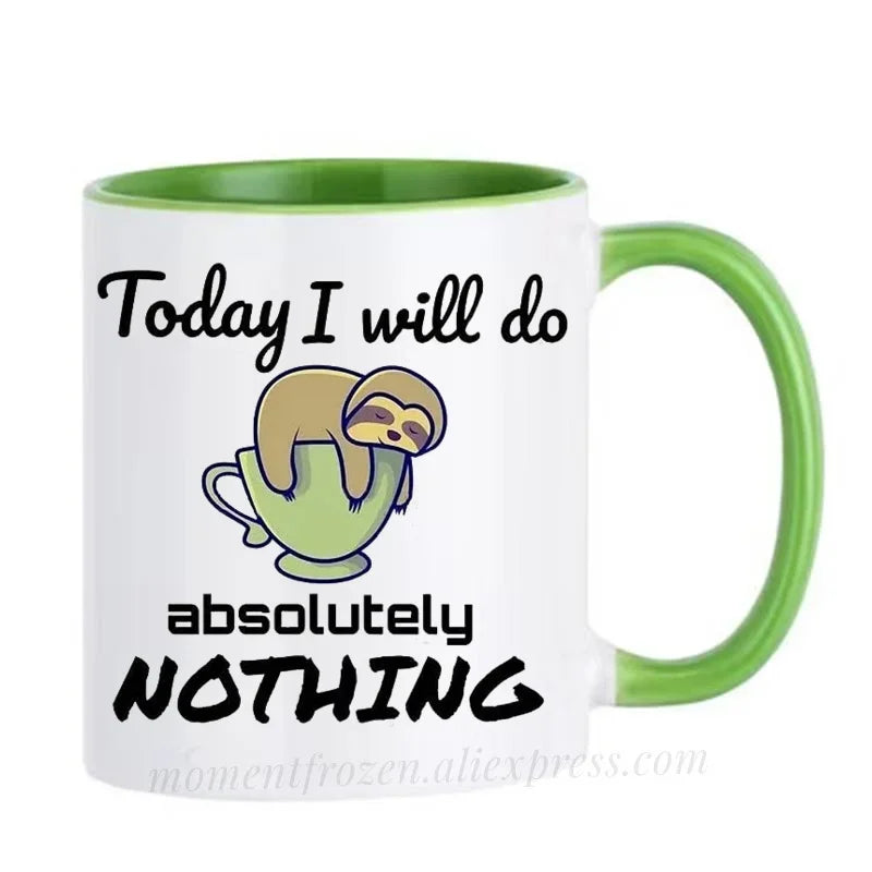 Today I Will Absolutely Do Nothing Sloth Mug