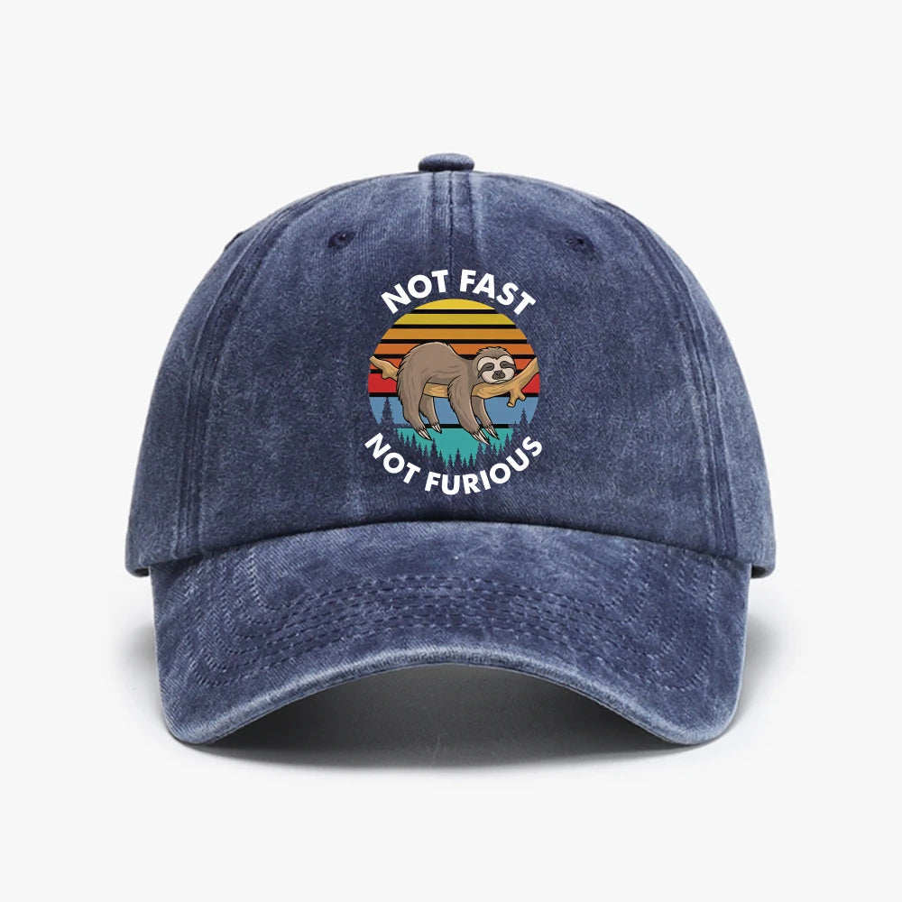 Not Fast Not Furious Sloth Baseball Cap