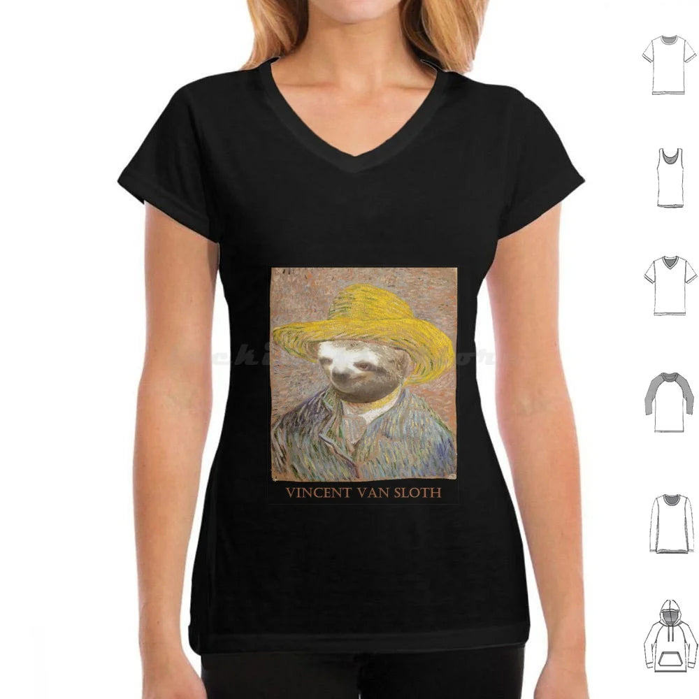 Vincent Van Sloth Art T-Shirt