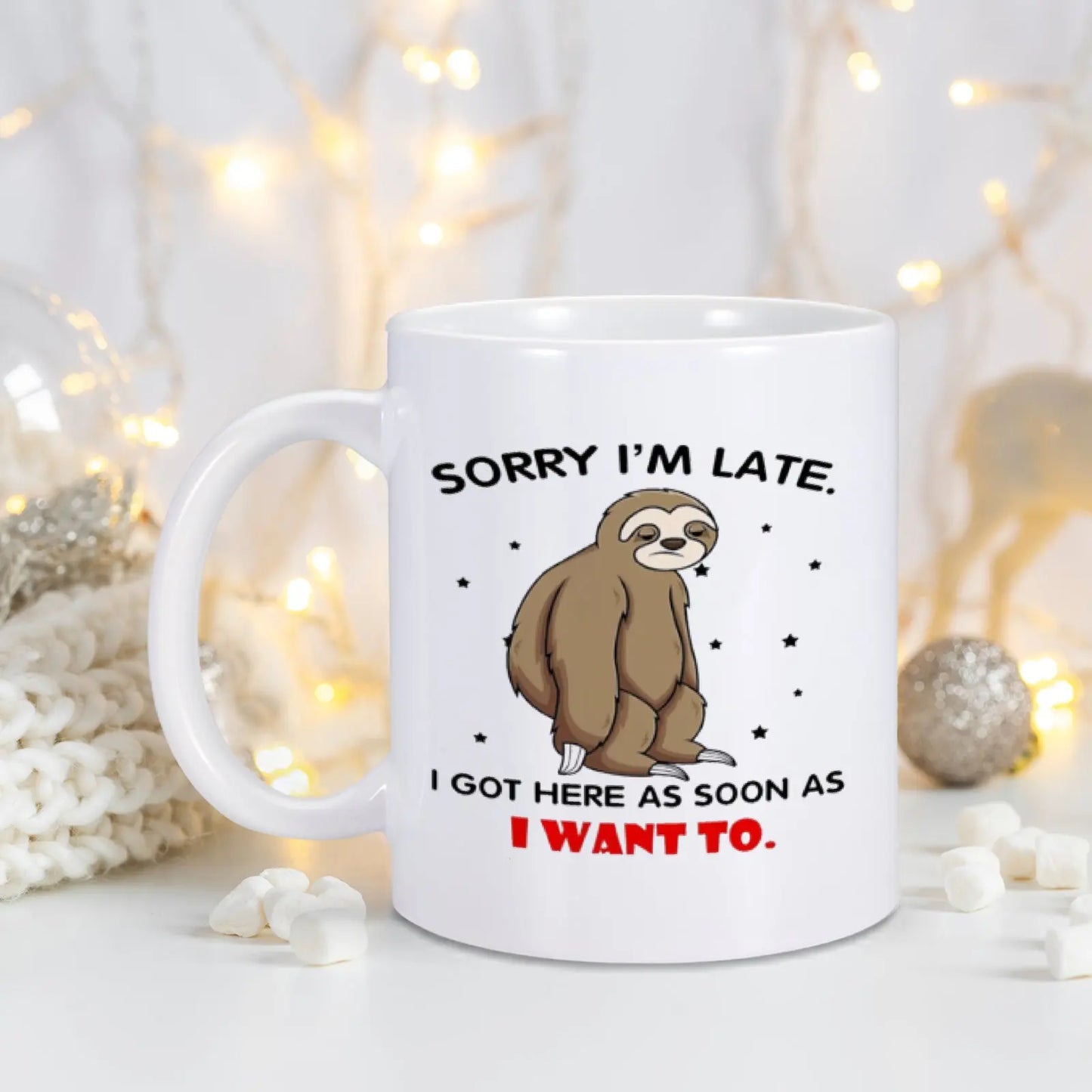 Sorry I’m Late Sloth Mug