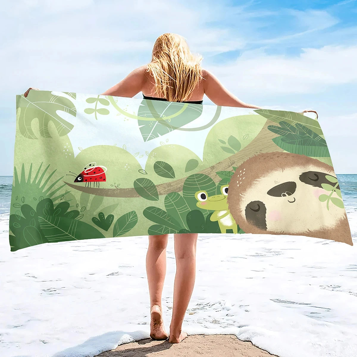 Assorted Cute Sloth Beach Towel