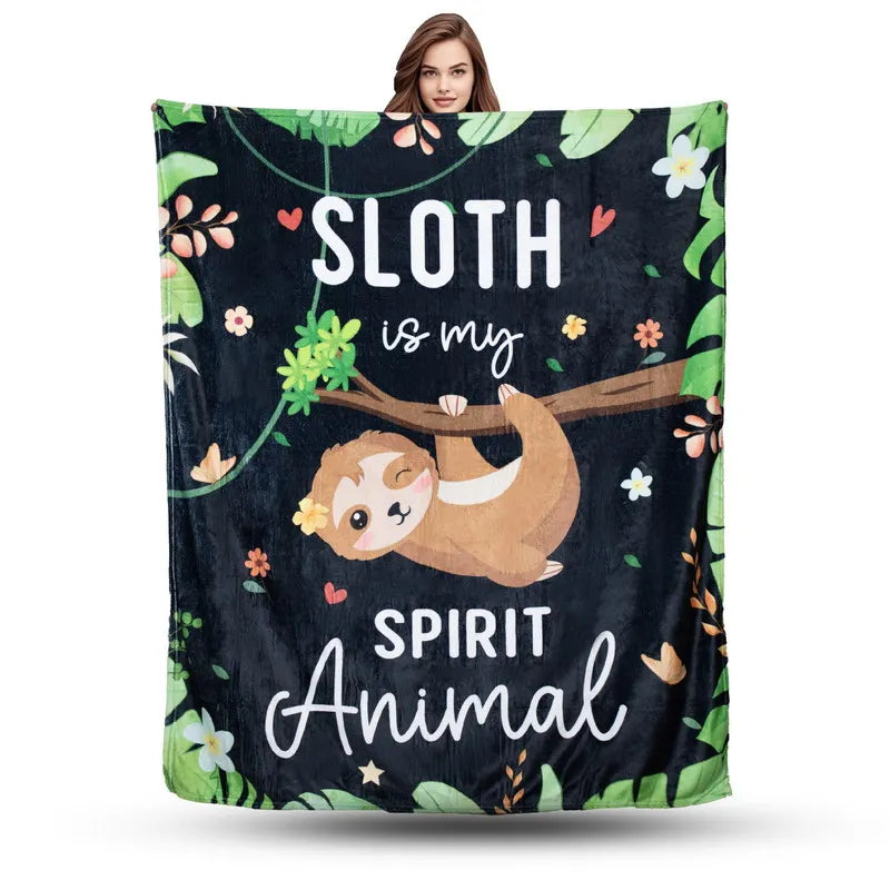 Sloth Is My Spirit Animal Blanket