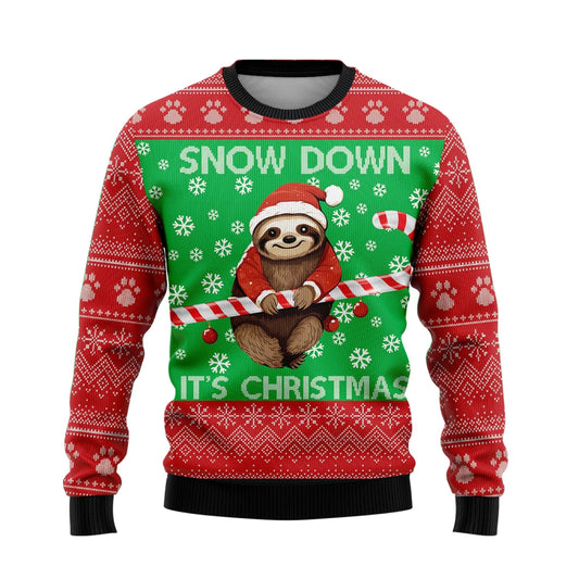 Snow Down It's Christmas Sloth Sweater