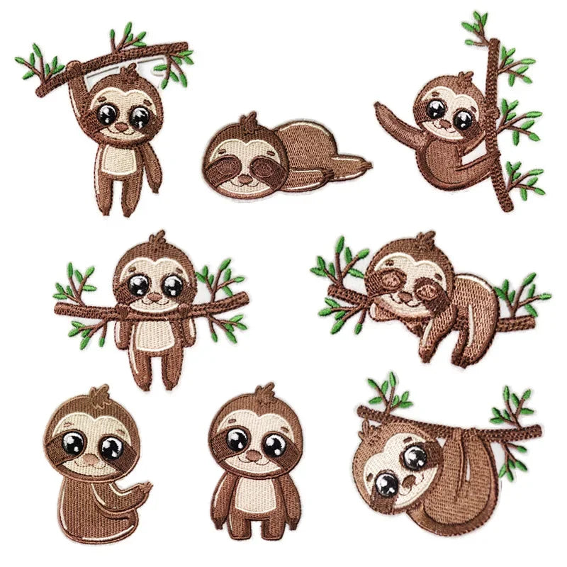 Sloth Embroidery Iron on