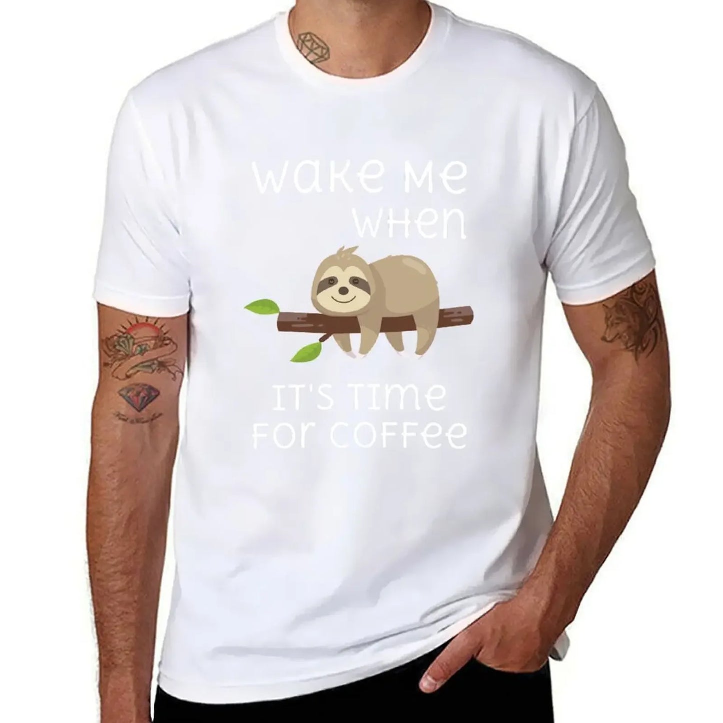 Wake Me When It's Time For Coffee Sloth T-Shirt