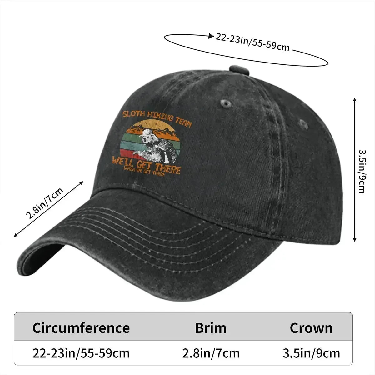 Sloth Hiking Team Baseball Cap product photo 2